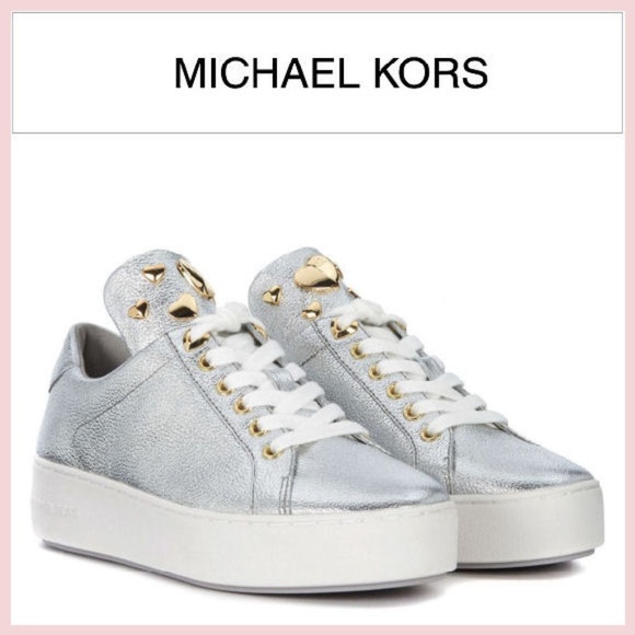 mk silver sneakers